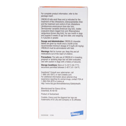 Rx Credelio 12.1-25 lbs (Orange) x 6 tablet