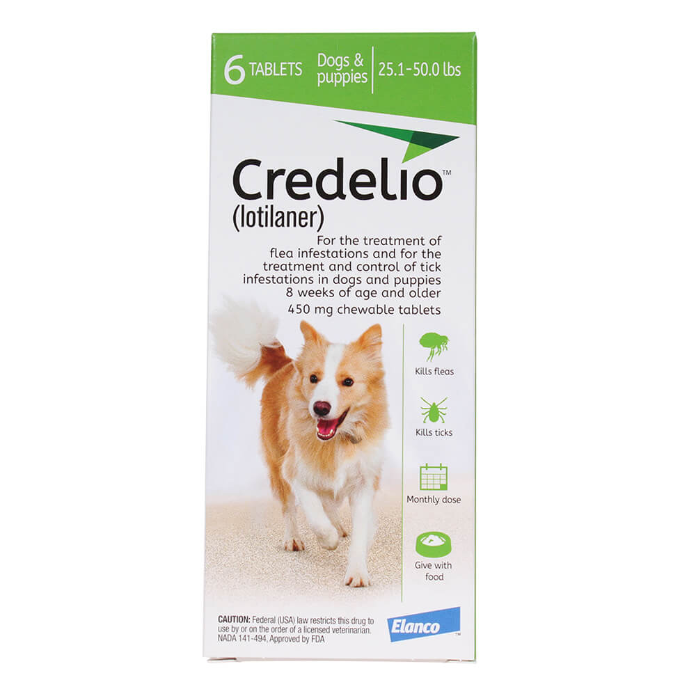 rx credelio 25.1-50 lbs (green) x 6 tablet
