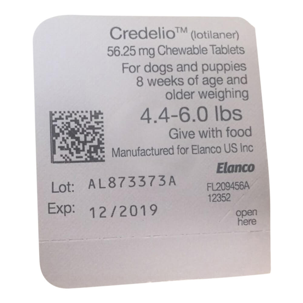rx credelio 4.4-6 lbs (yellow) x 1 tablet