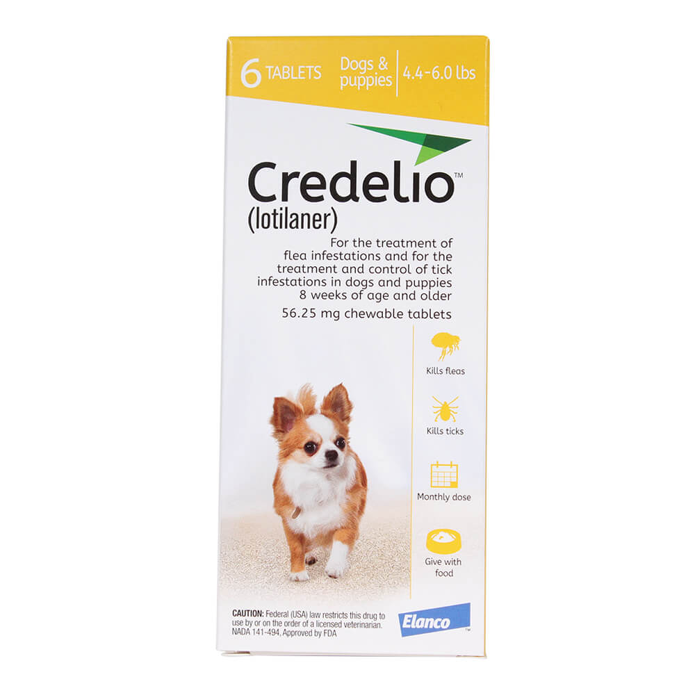 rx credelio 4.4-6 lbs (yellow) x 6 tablet
