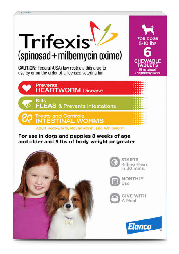 rx trifexis 5-10 lbs (pink) x 6 tablets