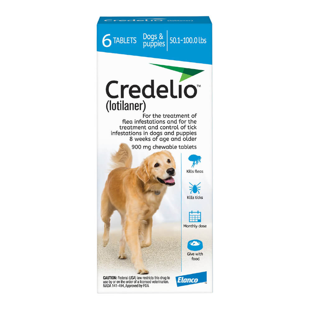 rx credelio 50.1-100 lbs (blue) x 1 tablet