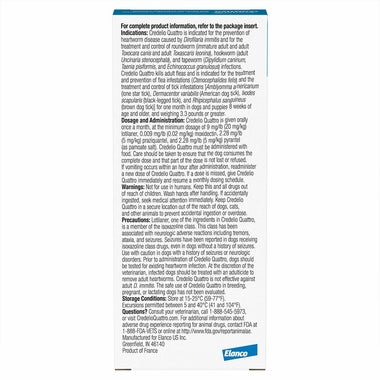 rx credelio quattro chewable tablets for dogs, 50.1-100lbs 1 chewable