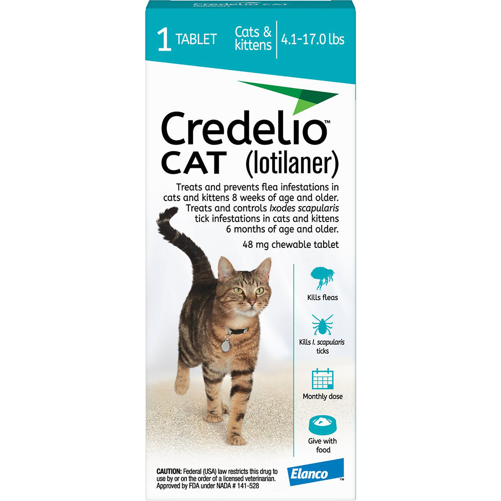 rx credelio cat 4.1-17 lbs (teal) x 1 tablet