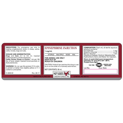 Rx Epinephrine Inj 1:1000 50ml