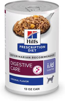 Rx Hill's Prescription Diet i/d Digestive Care Low Fat Original Flavor Pate Wet Dog Food 13 oz., Case of 12 cans