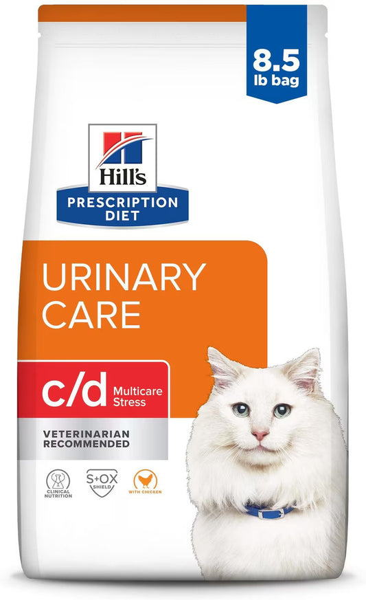 Rx Hill's Prescription Diet c/d Multicare Stress Urinary Care with Chicken Dry Cat Food, 8.5 lb bag