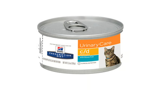 Rx Hill's Prescription Diet c/d Multicare Urinary Care with Ocean Fish Wet Cat Food, 5.5 oz, Case of 24 cans