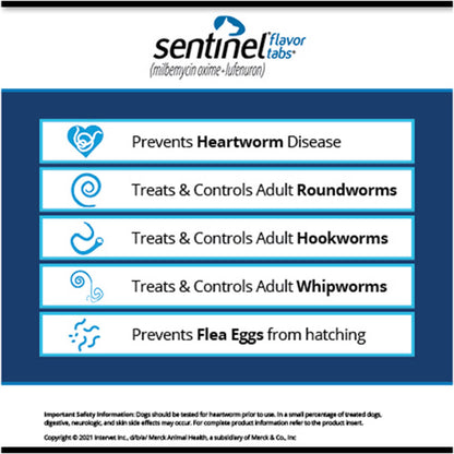 Rx Sentinel Flavor Tabs 11-25lbs x1 tablet