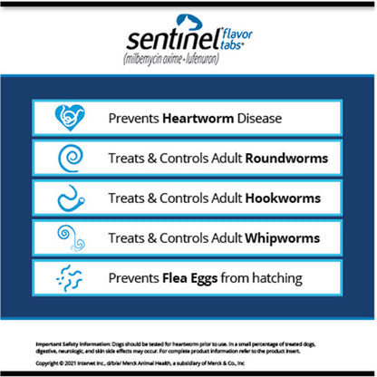 Rx Sentinel Flavor Tabs 51-100lbs x 1 tablet