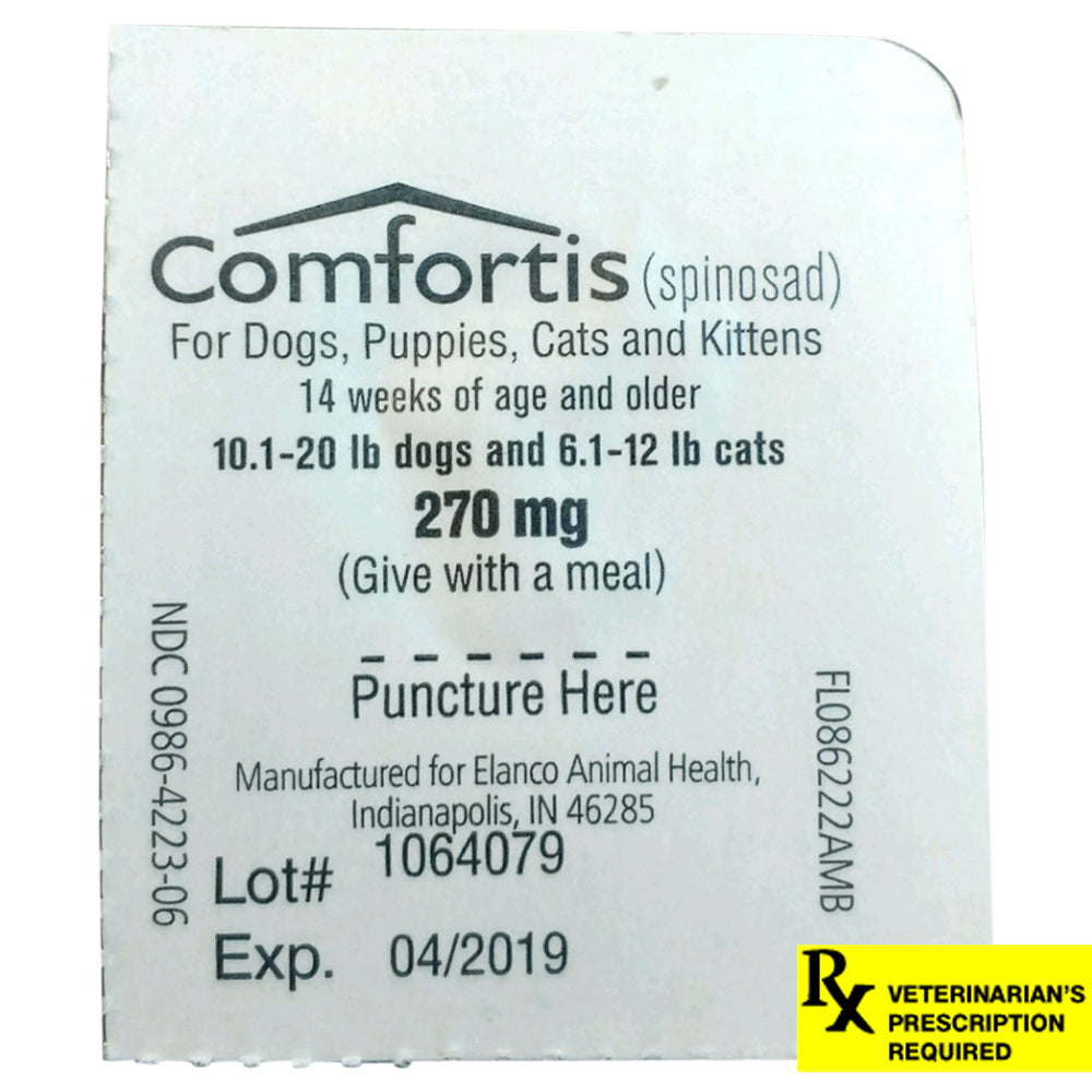 rx comfortis 10.1-20 lb dogs/6.1-12 lb cats x 1 tablet