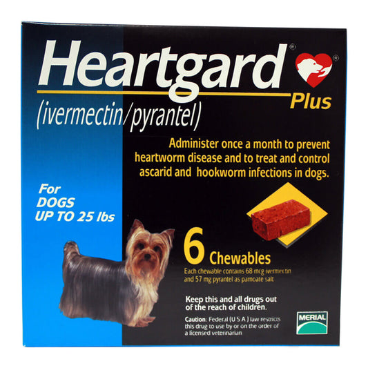 Rx Heartgard Plus Up to 25 lbs  6 Month (Blue)