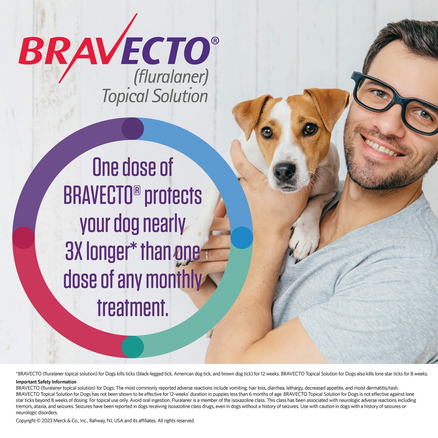 rx bravecto top dog 500mg 22-44lbs x 1 tube