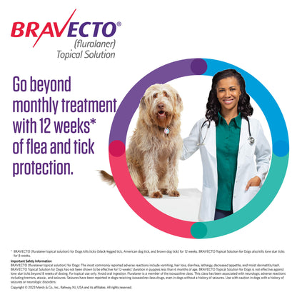 Rx Bravecto top Dog 500mg 22-44lbs x 1 tube