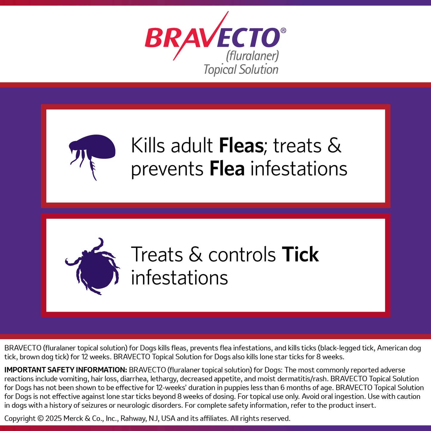 rx bravecto top dog 500mg 22-44lbs x 1 tube