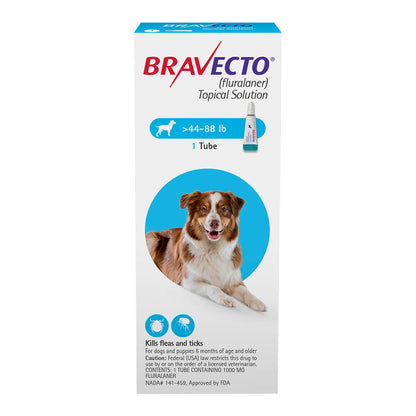 Rx Bravecto top Dog 1000mg 44-88 lbs