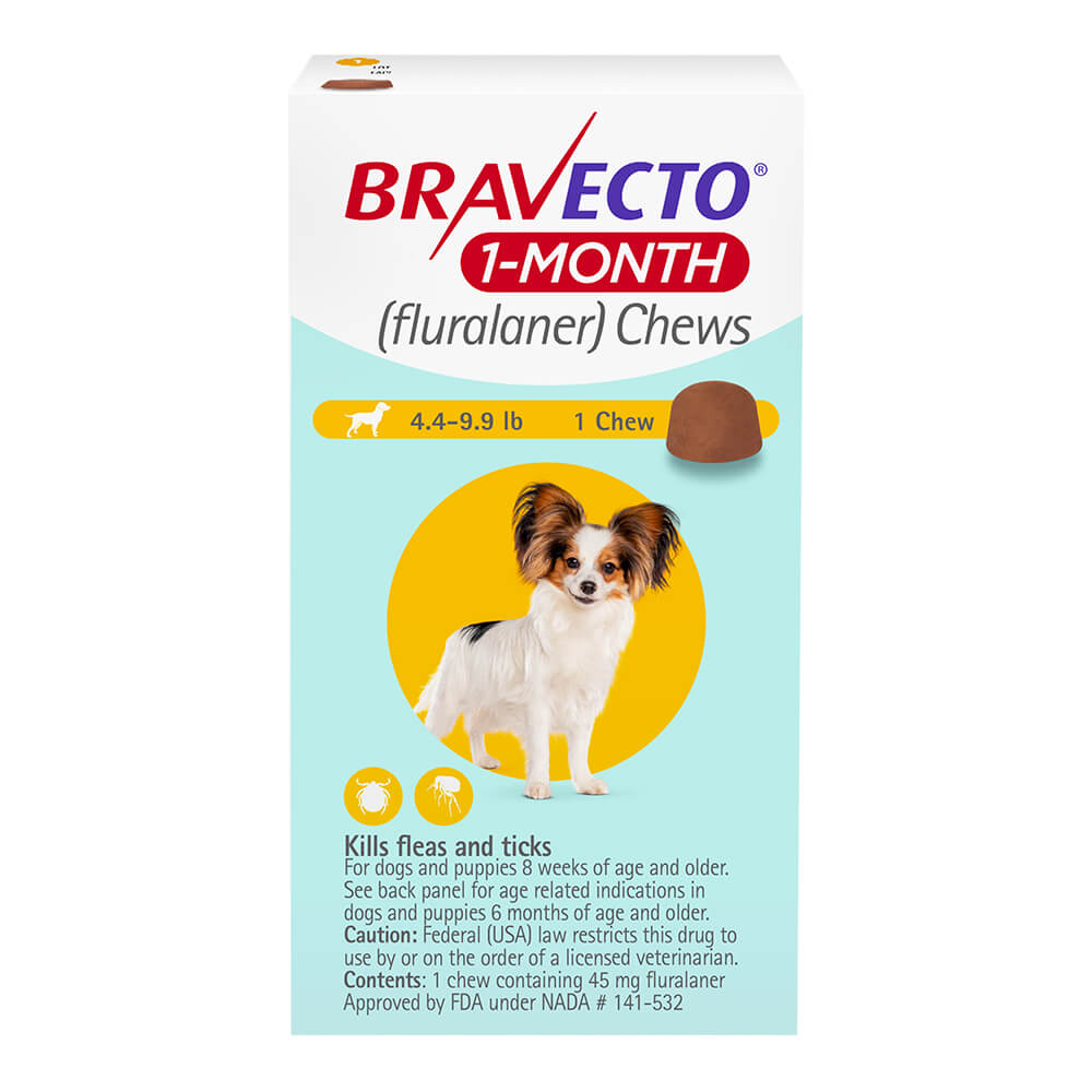 rx bravecto 1 month  4.4-9.9lbs x 1 tablet