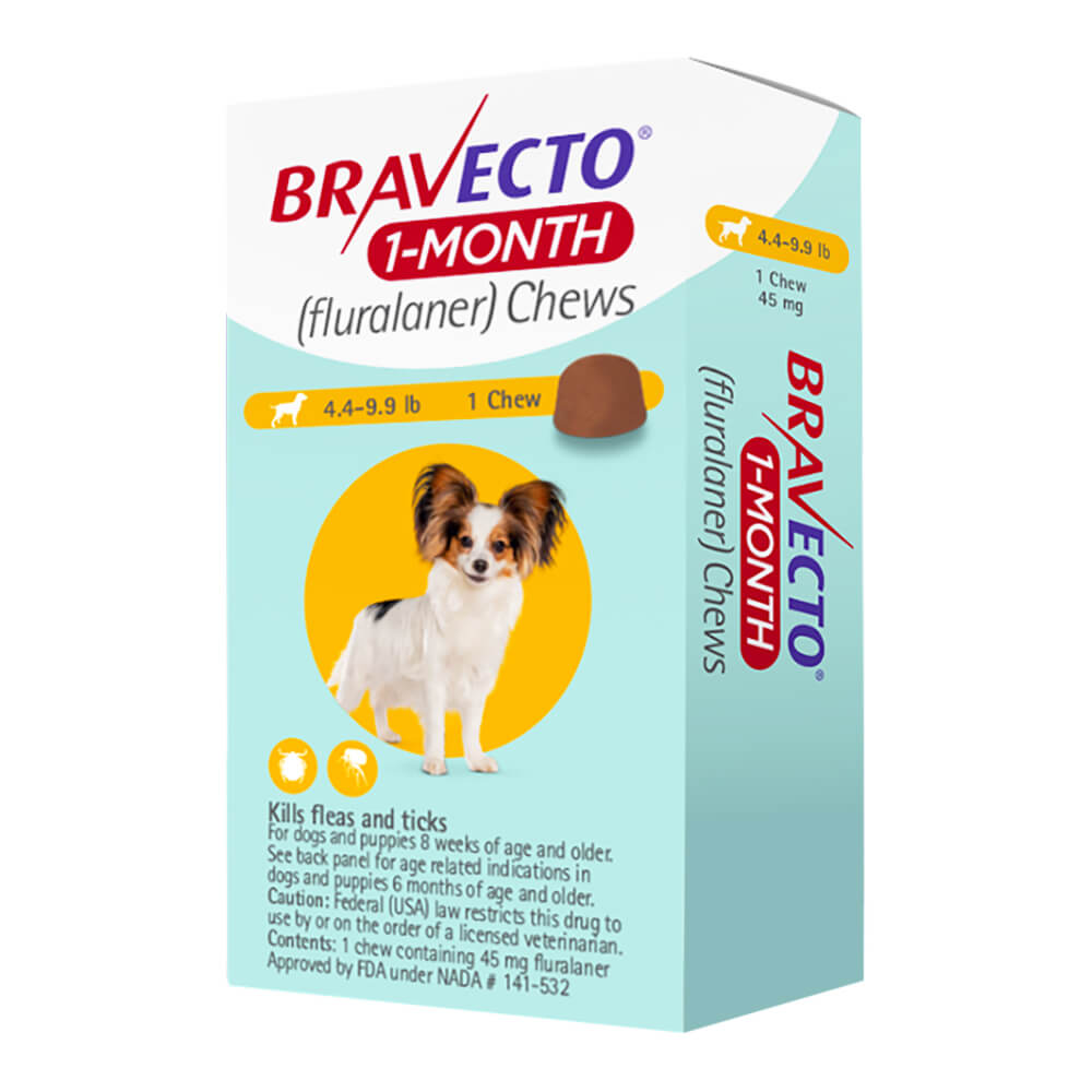 rx bravecto 1 month  4.4-9.9lbs x 1 tablet