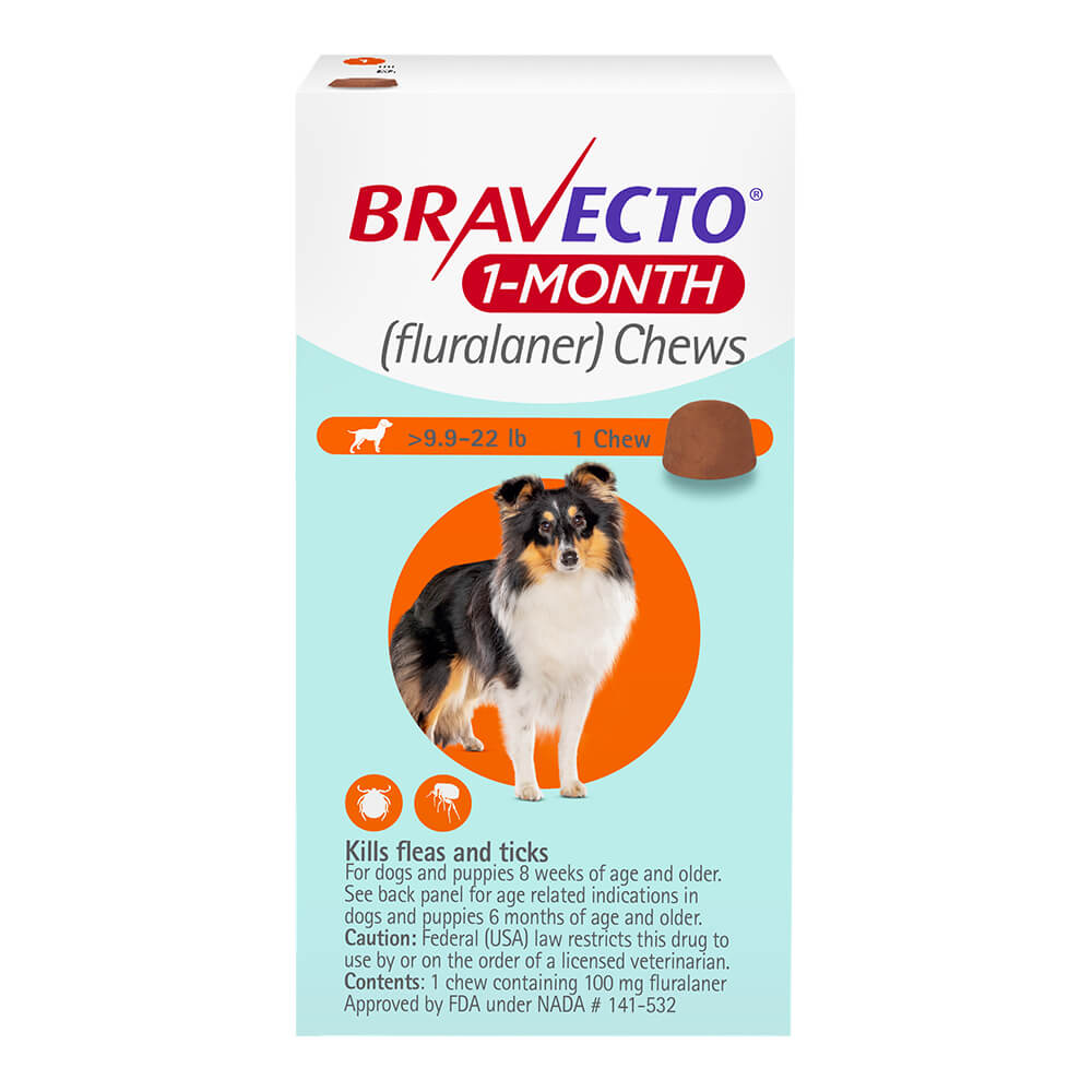 rx bravecto 1 month 9.9-22lbs x 1 tablet