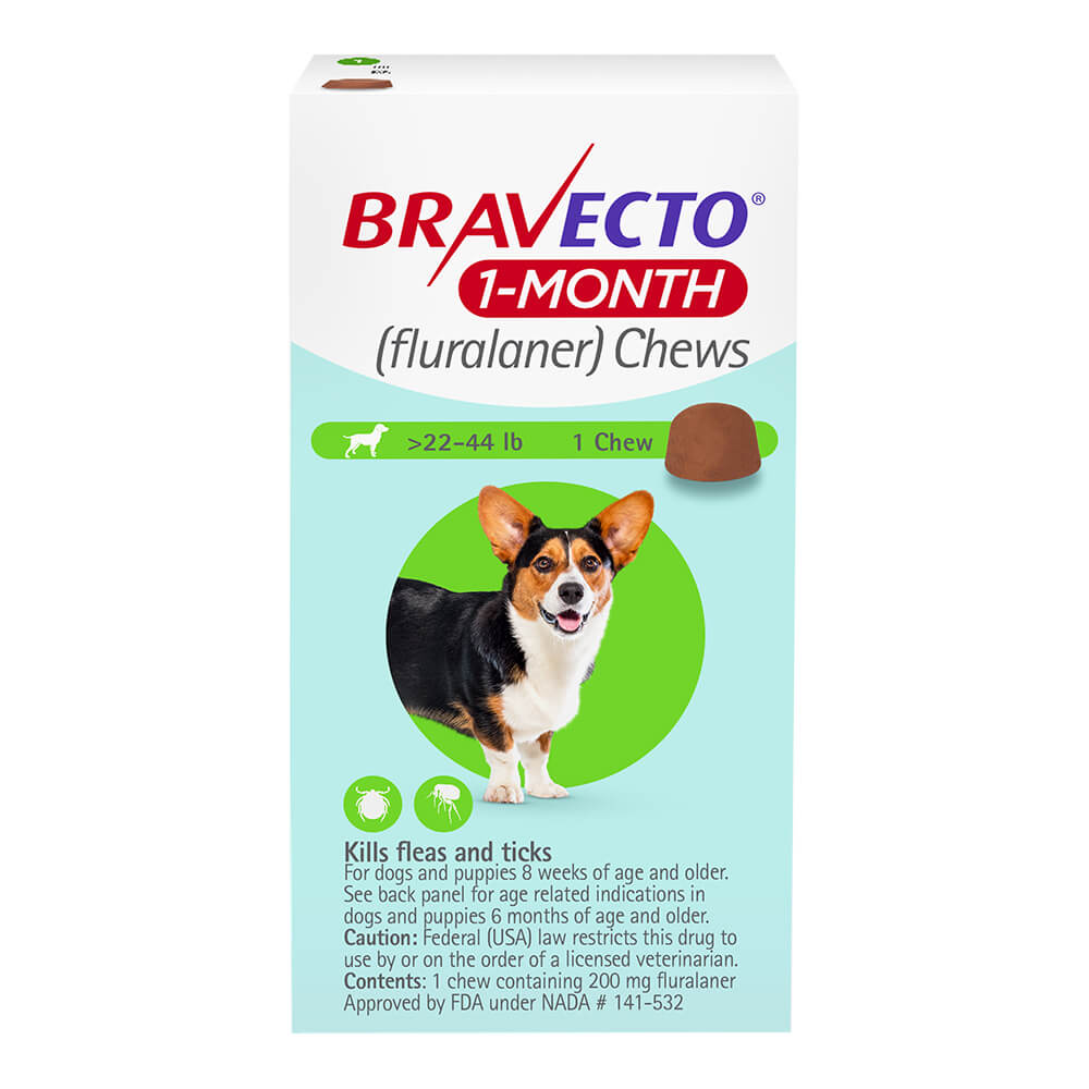 rx bravecto 1 month 22-44lbs x 1 tablet