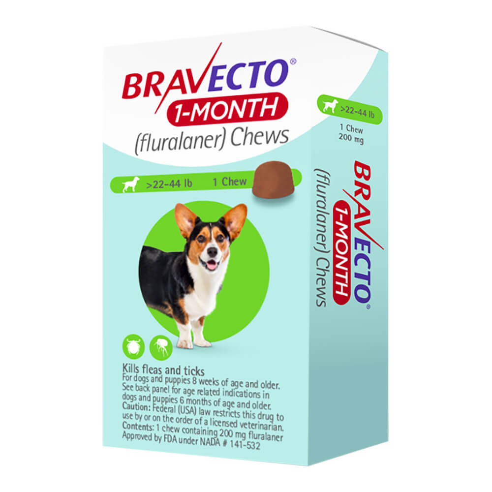 rx bravecto 1 month 22-44lbs x 1 tablet