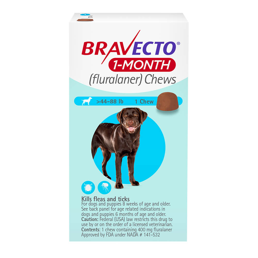 rx bravecto 1 month 44-88lbs x 1 tablet