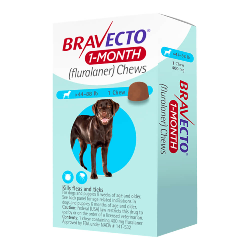 rx bravecto 1 month 44-88lbs x 1 tablet