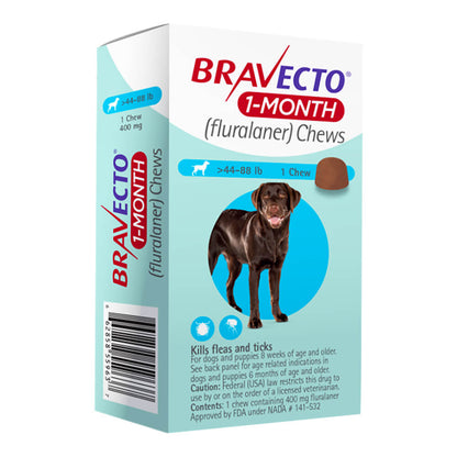 Rx Bravecto 1 month 44-88lbs x 1 tablet