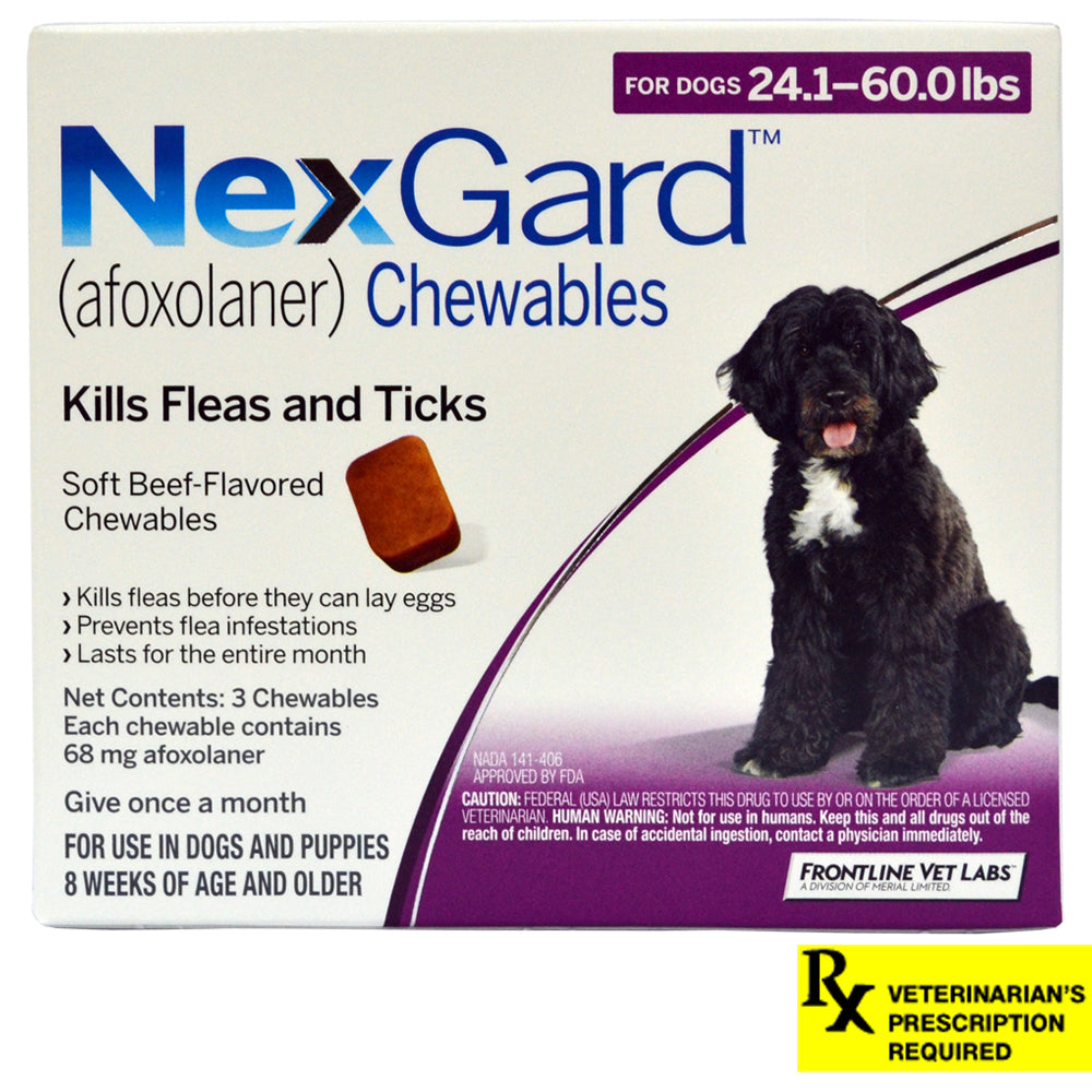 rx nexgard dog 24-60.0lb x 3 tablets
