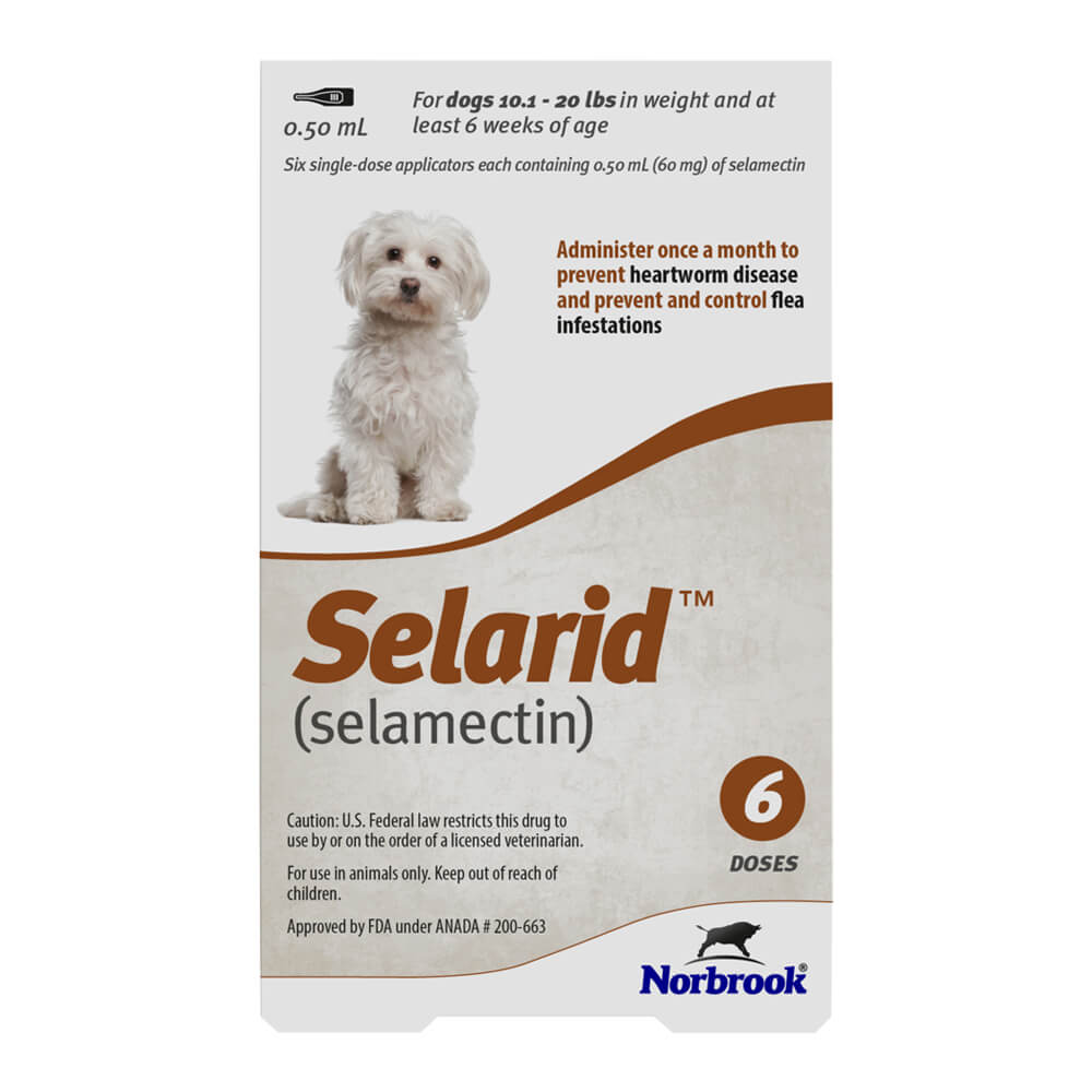 rx selarid 10-20lbs canine x 6 months