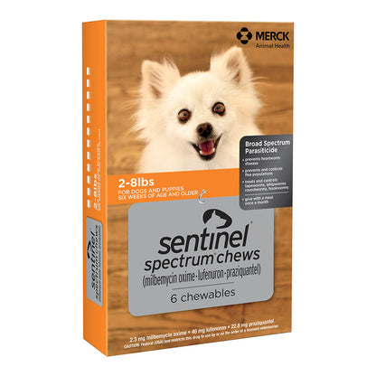 Rx Sentinel Spectrum 2-8lbs (Orange) x 6 tablets