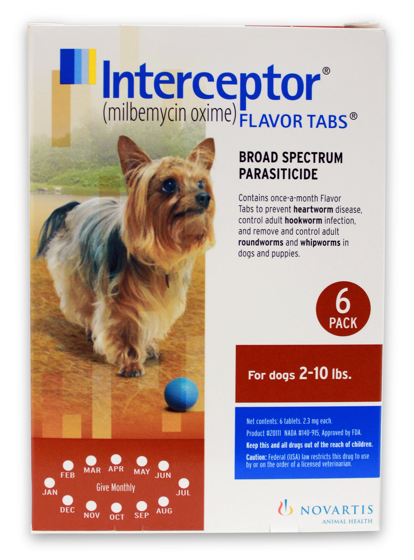 rx interceptor 2-10lbs x 6 tablets