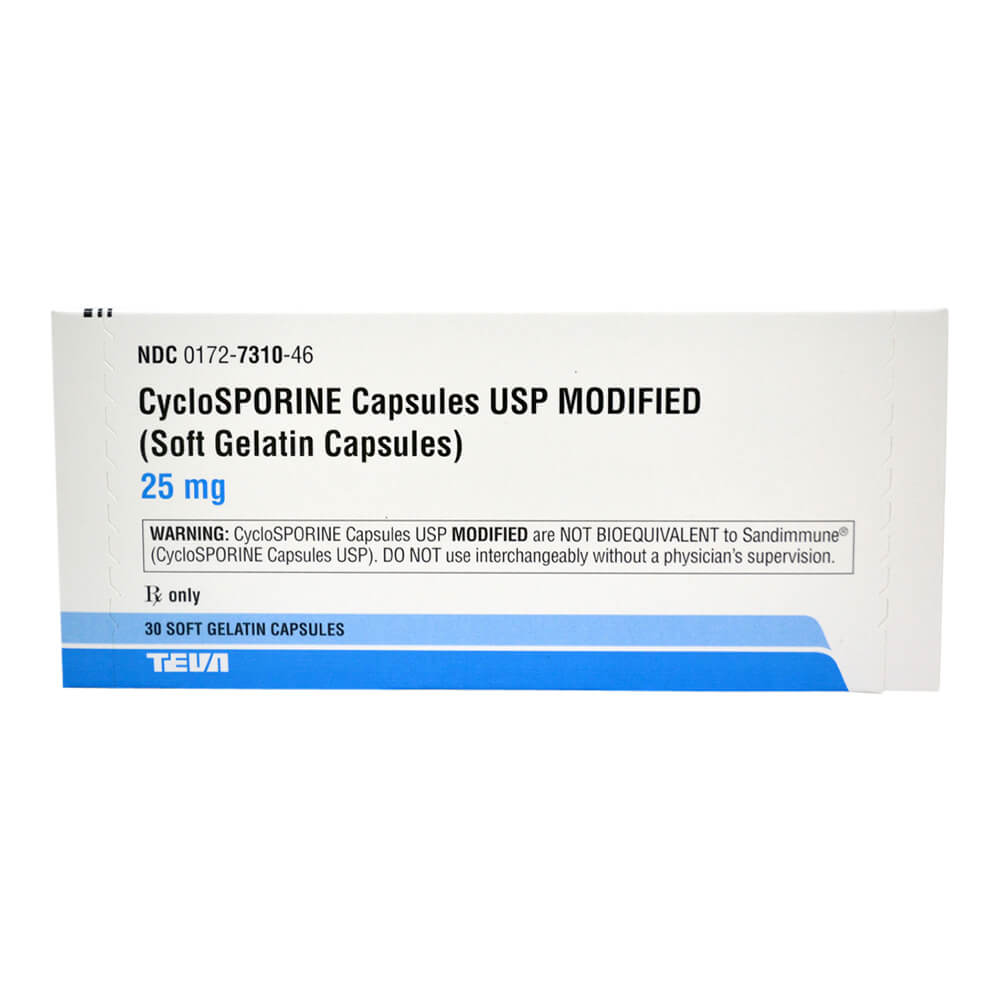 rx cyclosporine modified 25mg x 30 capsules