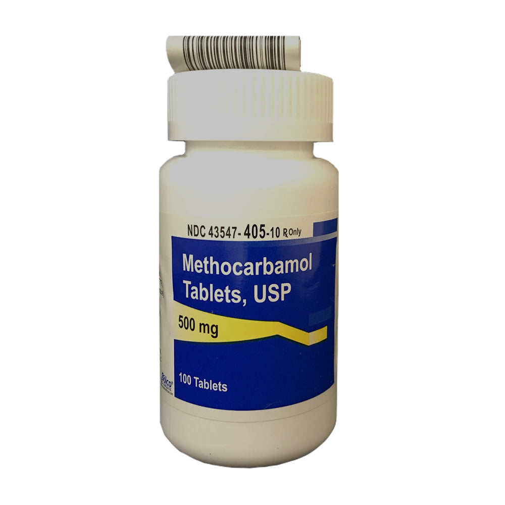 rx methocarbamol 500mg x 100 tablets