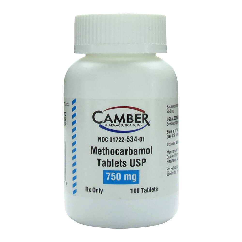 rx methocarbamol 750mg x 100 tablets
