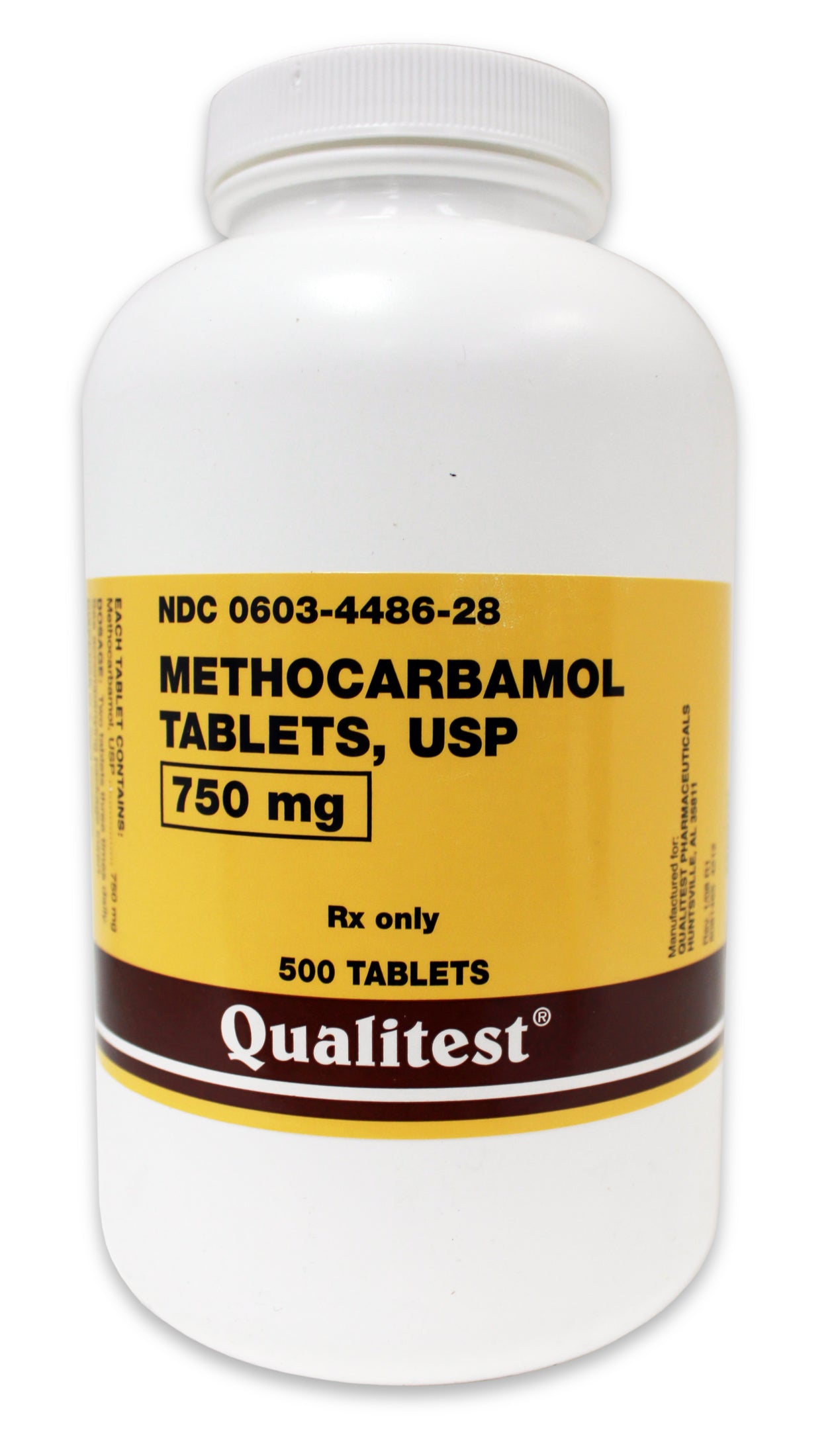 rx methocarbamol 750mg x 500 tablets