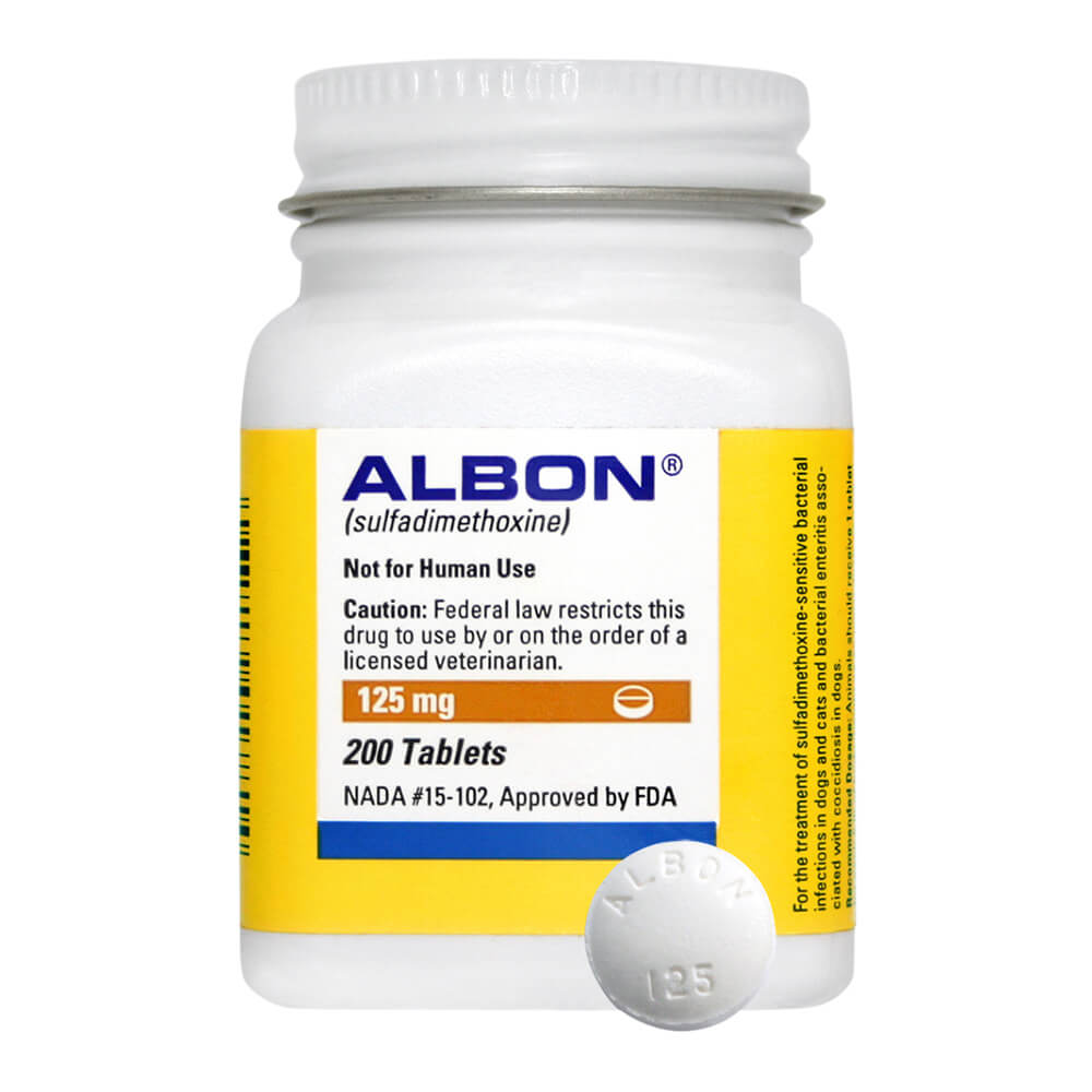 rx albon 125mg x 200 tablets