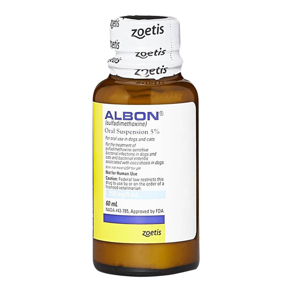 rx albon 5% oral suspension x 60ml bottle