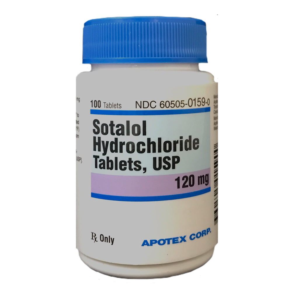 rx sotalol 120mg x 100 tablets
