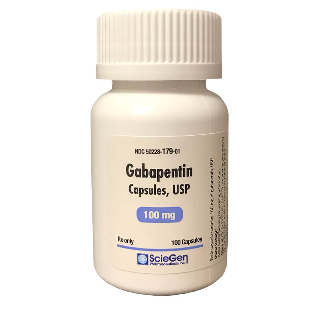 rx gabapentin 100mg x 100 capsules