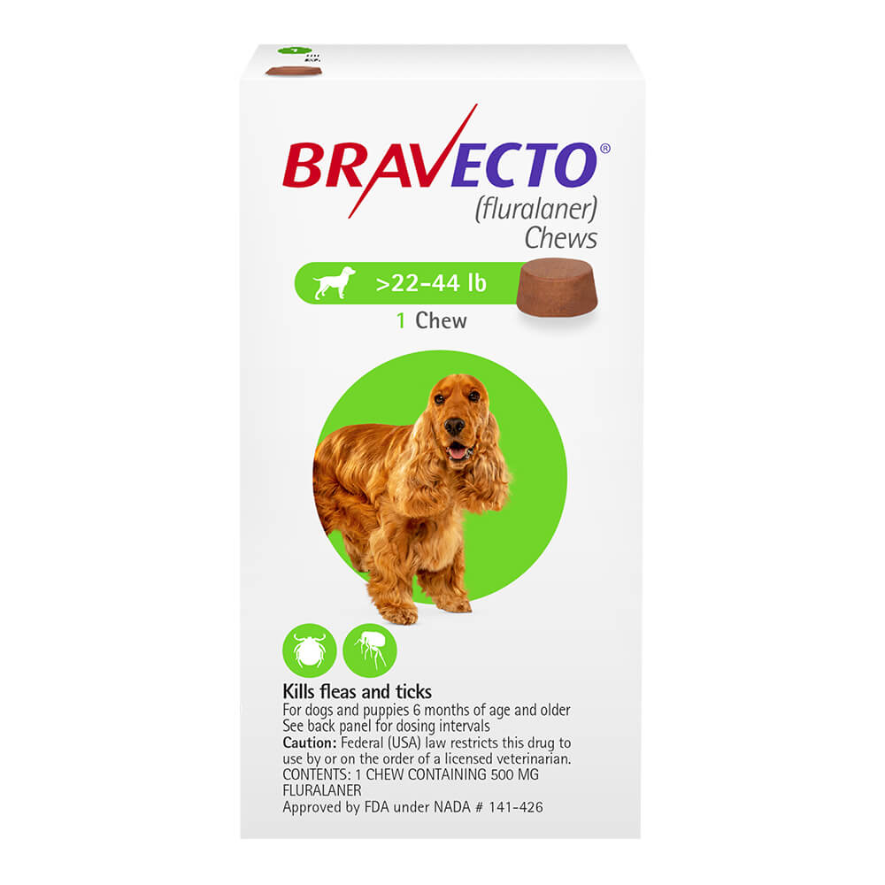 rx bravecto 22-44lbs x 1 chew