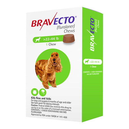 Rx Bravecto 22-44lbs x 1 chew