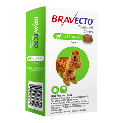 Rx Bravecto 22-44lbs x 1 chew