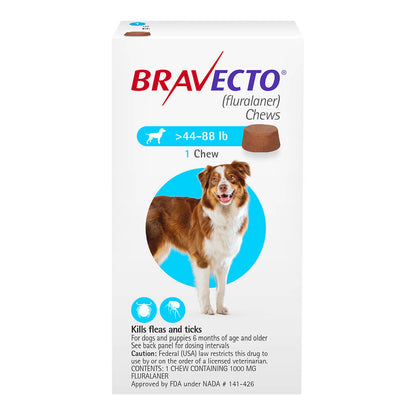 Rx Bravecto 44-88lbs x 1 chew