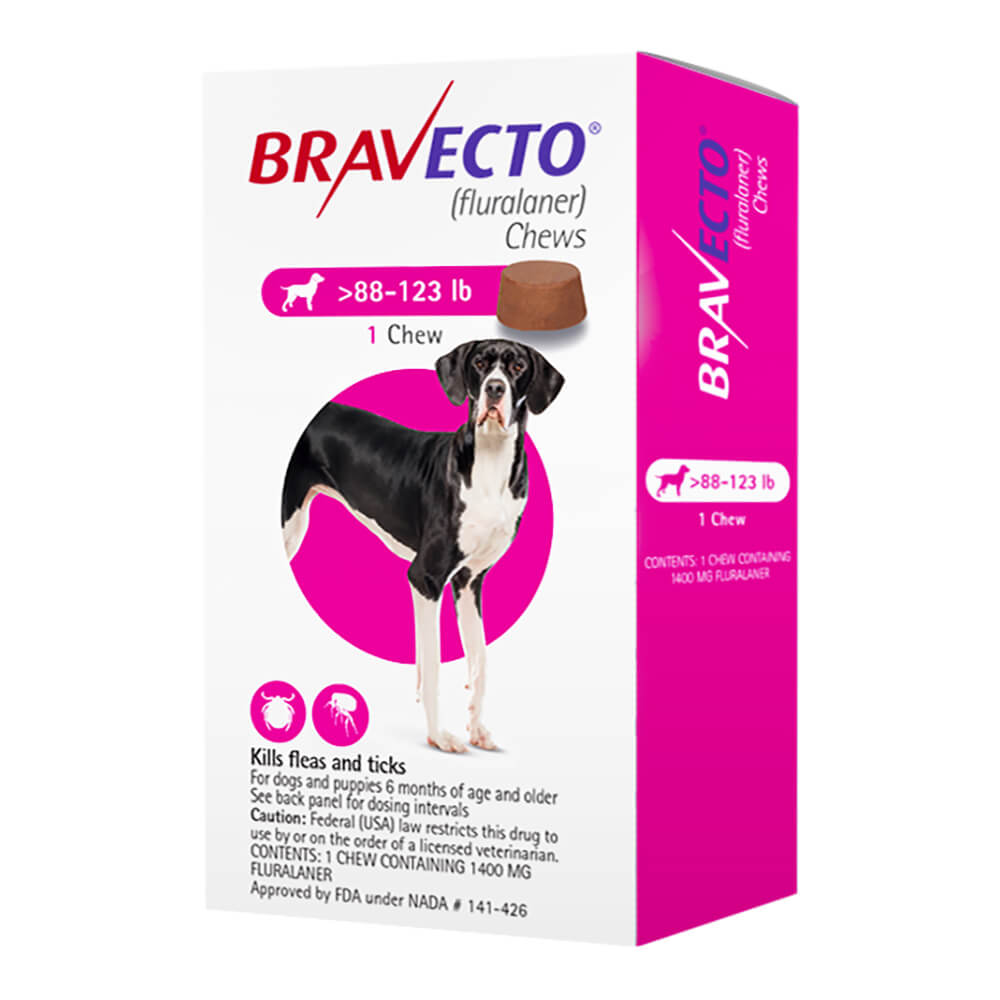 rx bravecto 88-123lbs x 1 chew