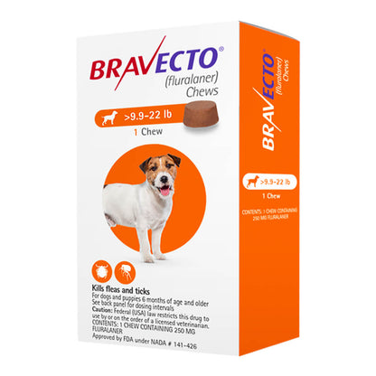Rx Bravecto 9.9-22lbs x 1 chew