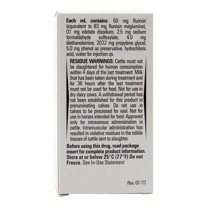 Rx Banamine 50mg/ml injection x 100 ml bottle
