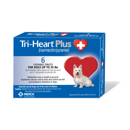 Rx Tri-Heart Plus 0-25lbs (blue) x 6 tablets