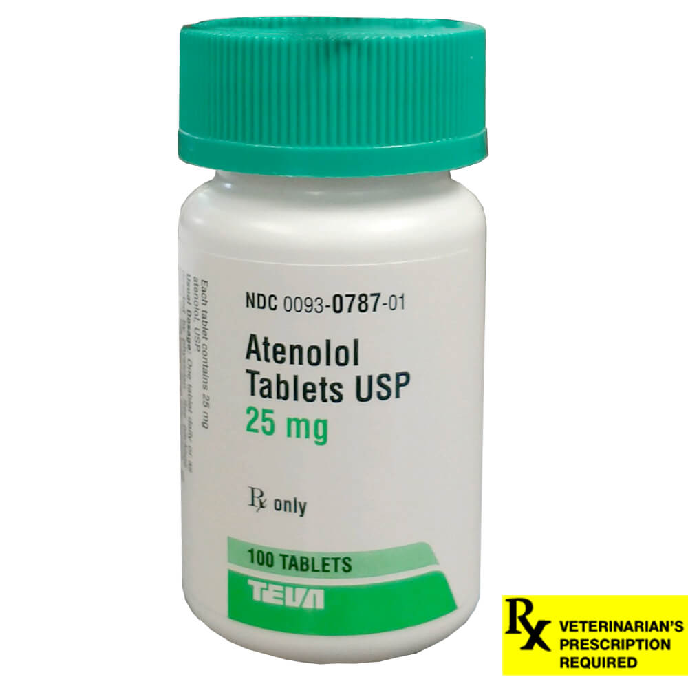 rx atenolol 25mg x 100 tablets