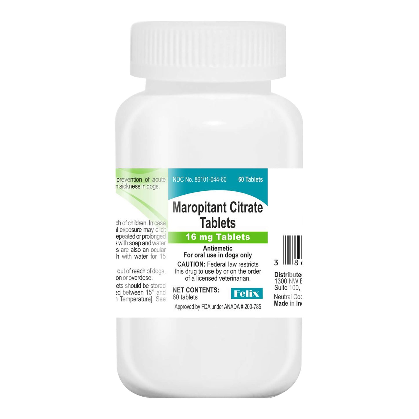 rx maropitant citrate tablets 16mg, 60ct